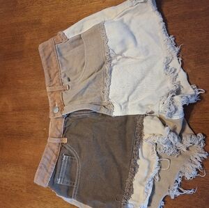 SHEIN Multicolor Jean Shorts